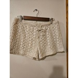 NEBEL Crocheted Lined Shorts Ivory,Large